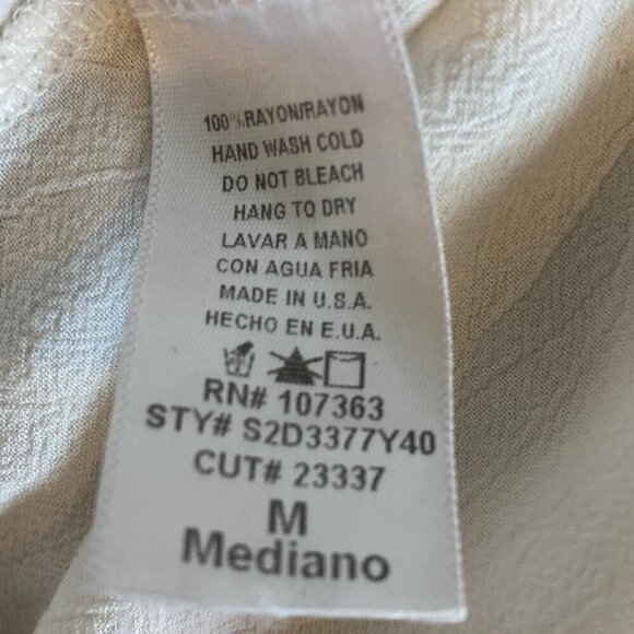 SOLEMIO Mini Dress Lace Waistband Sz M White #346C - Picture 8 of 8